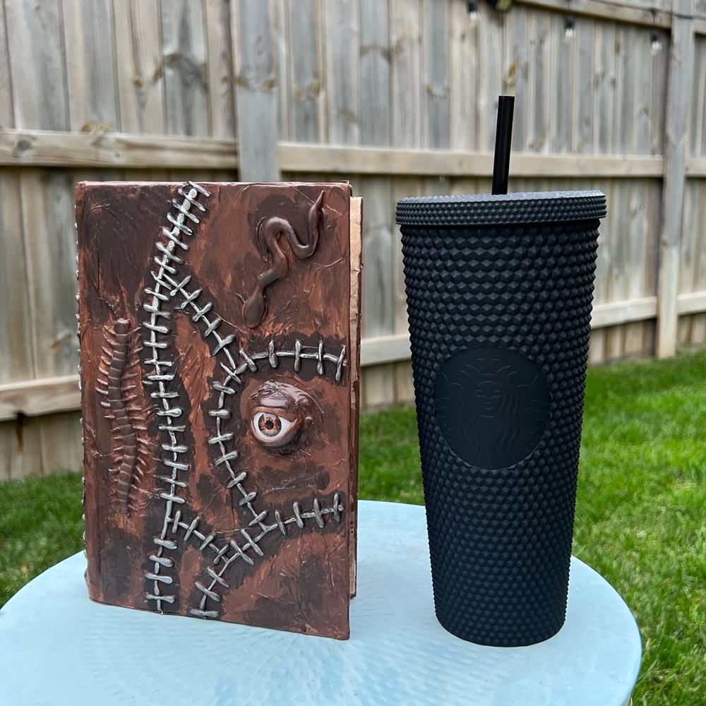 Starbucks Black Matte Studded Soft-Touch Bling Cold Cup Tumbler 24 fl-oz